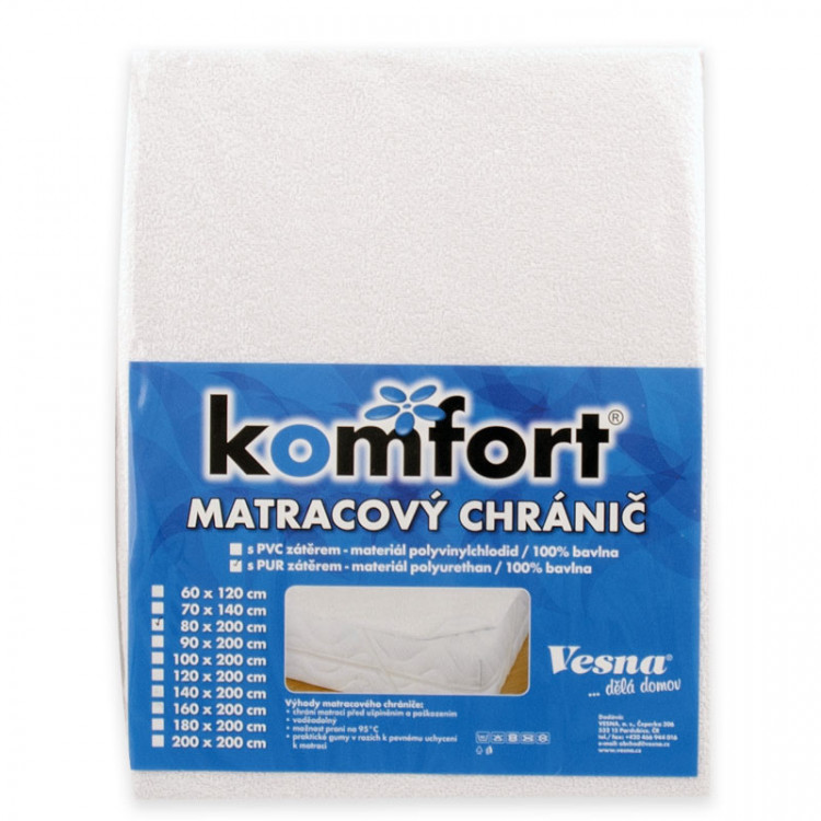 Matracový chránič KOMFORT s PU zátěrem 60 x 120 cm č.1