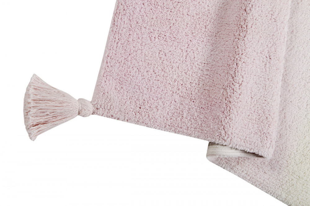 Bio koberec kusový, ručně tkaný Ombré Vanilla - Soft Pink č.3