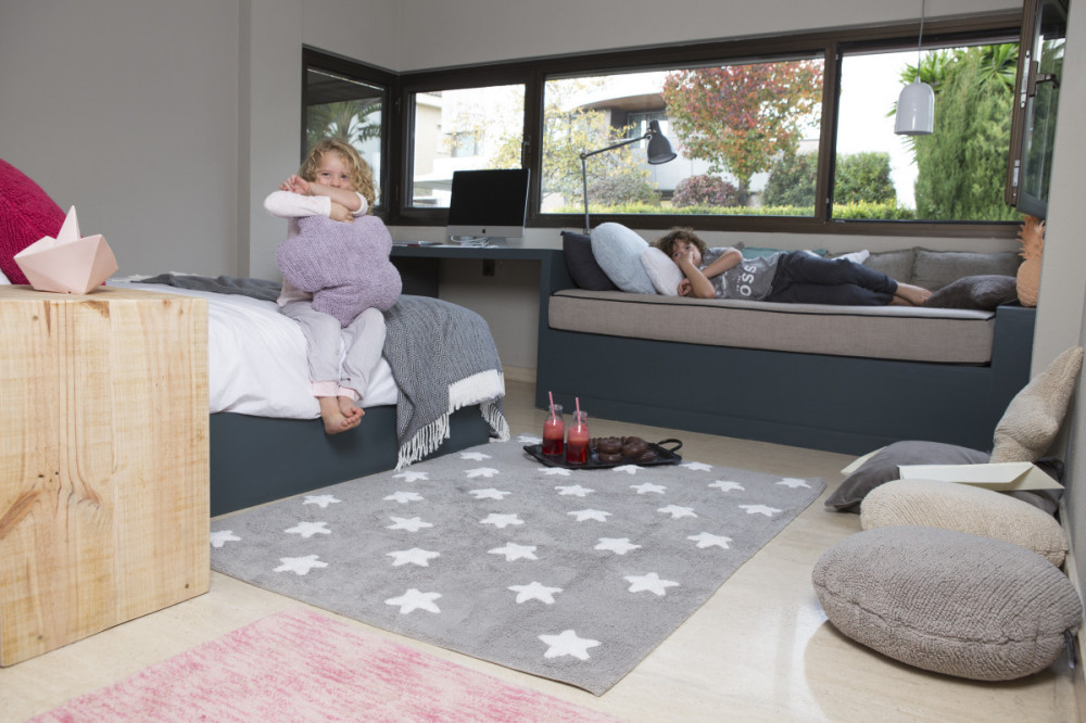 Přírodní koberec, ručně tkaný Stars Grey-White č.5