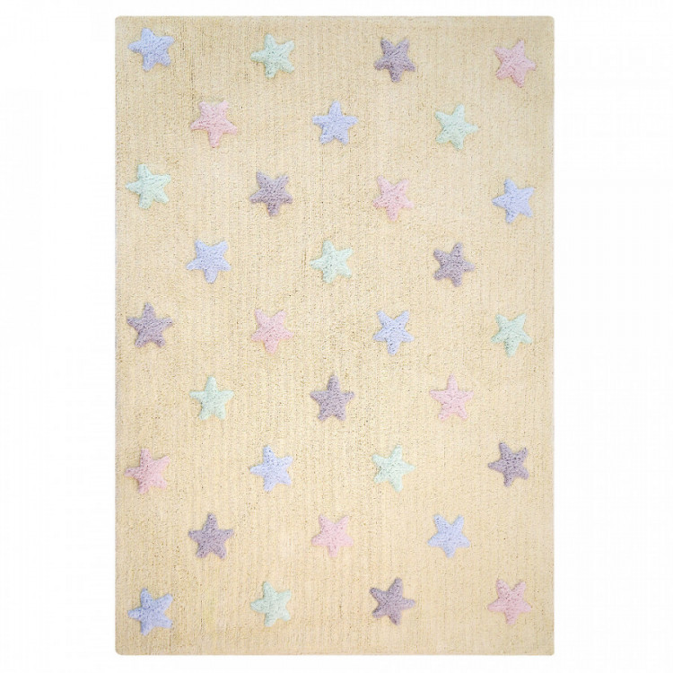 Přírodní koberec, ručně tkaný Tricolor Stars Vanilla č.1