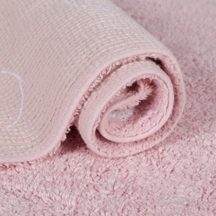 Přírodní koberec, ručně tkaný Polka Dots Pink-White č.4