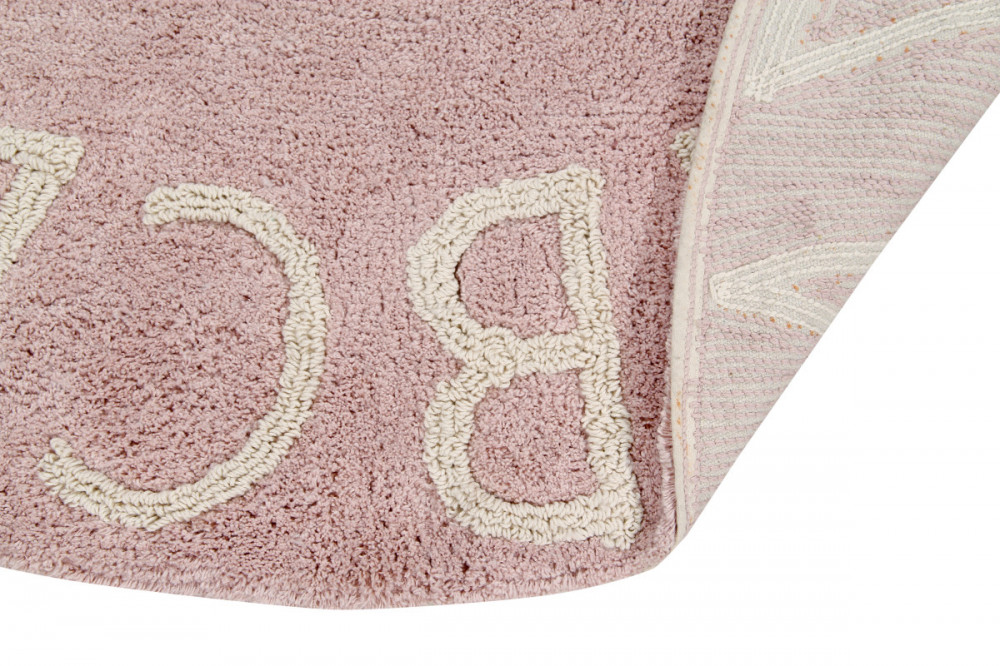 Přírodní koberec, ručně tkaný Round ABC Vintage Nude-Natural č.3