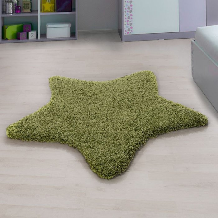Kusový koberec Star shagy 1300 green - 160 x 160 cm hvězda č.1