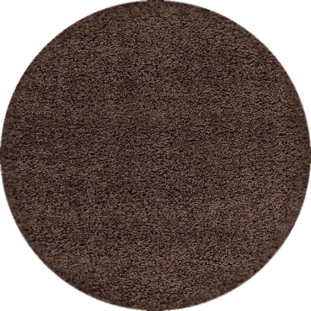 Kusový koberec Dream Shaggy 4000 Brown kruh č.1