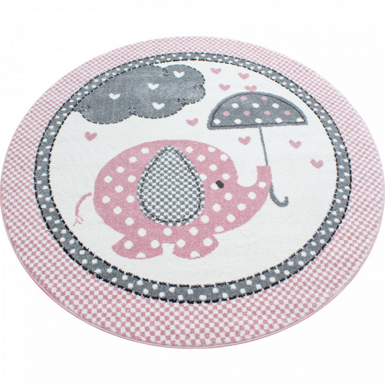 Dětský kusový koberec Kids 570 pink kruh č.1