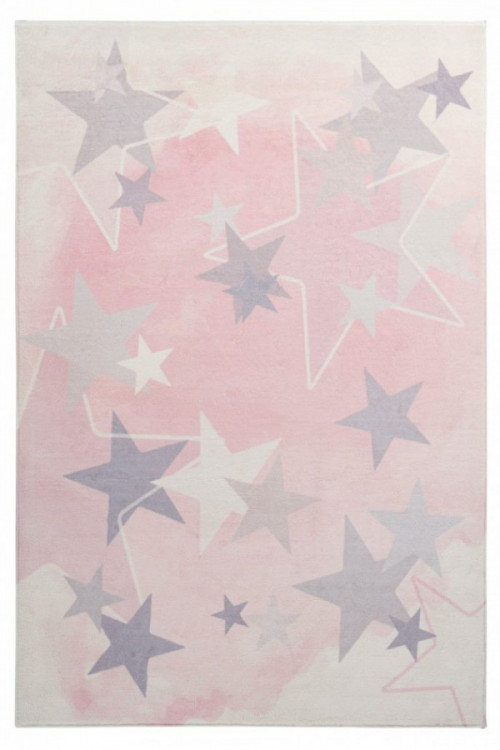 Dětský kusový koberec Stars 410 pink č.1