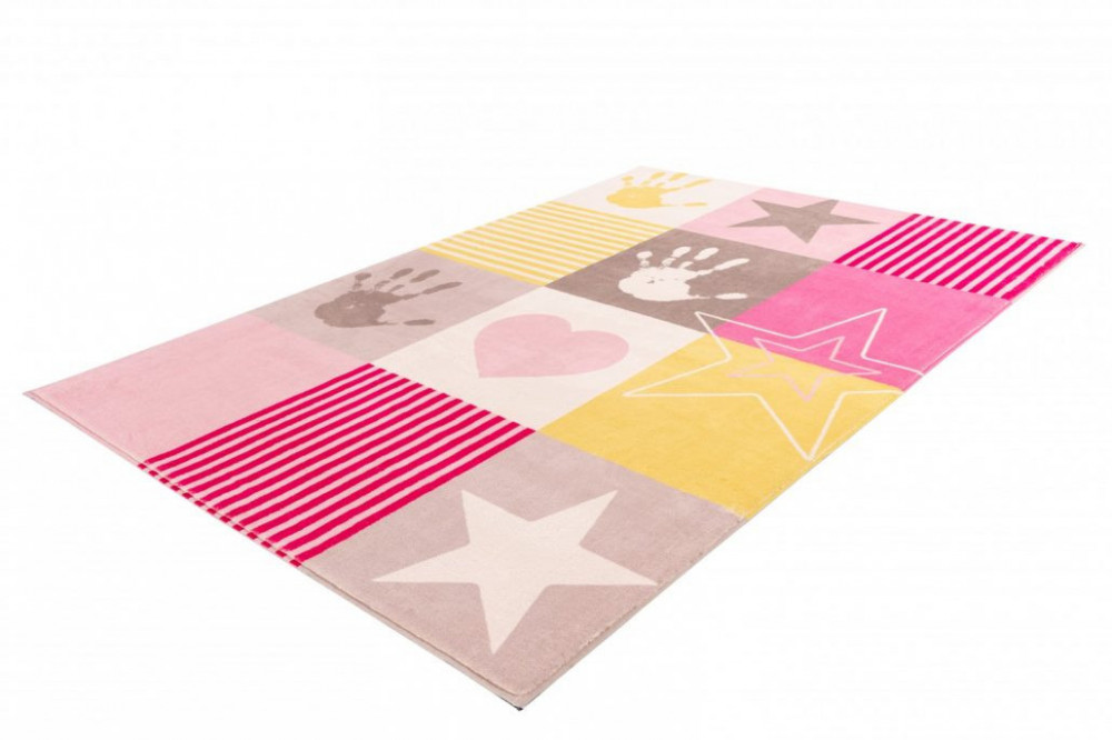 Dětský kusový koberec Stars 411 pink č.2