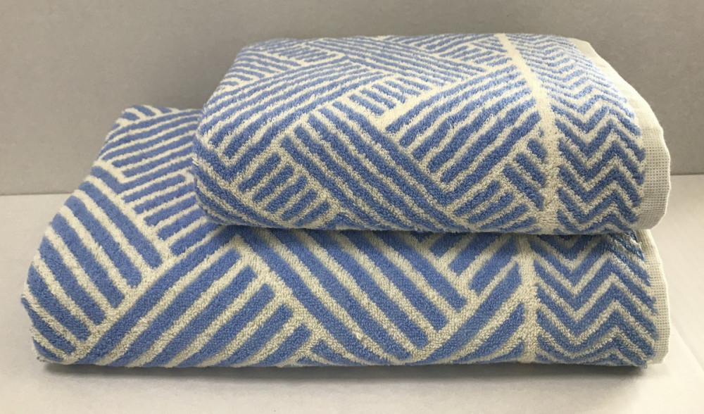 Žakárový ručník Excellent DIAGONÁL modrý 50x100cm č.4
