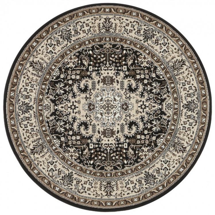 Kruhový koberec Mirkan 104439 Cream/Brown č.1