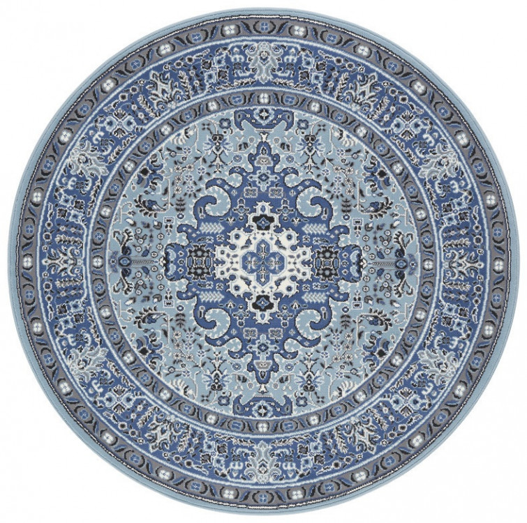 Kruhový koberec Mirkan 104438 Skyblue č.1