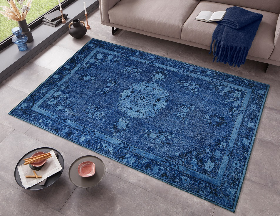 Kusový orientální koberec Chenille Rugs Q3 104761 DarkBlue VESNA