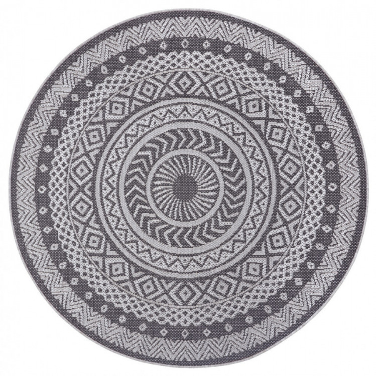 Kusový koberec Flatweave 104857 Grei/SIlver – na ven i na doma č.1