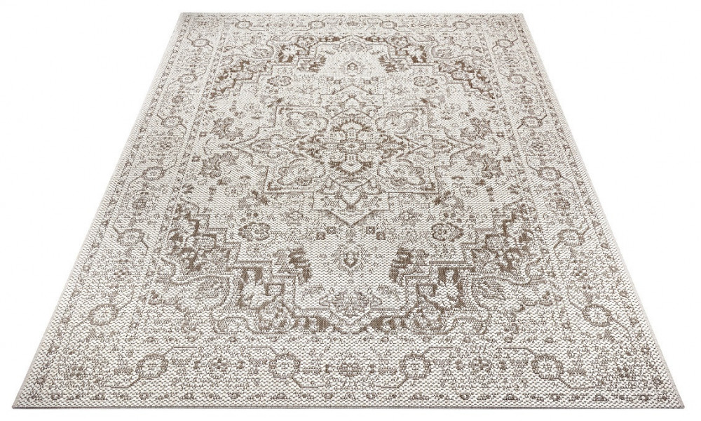 Kusový orientální koberec Flatweave 104805 Cream/Light-brown – na ven i na doma č.3