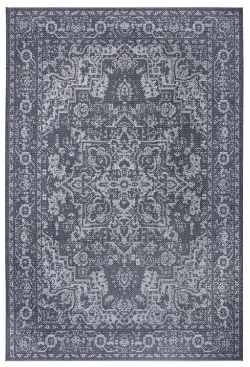 Kusový orientální koberec Flatweave 104809 Grey/Cream – na ven i na doma č.1