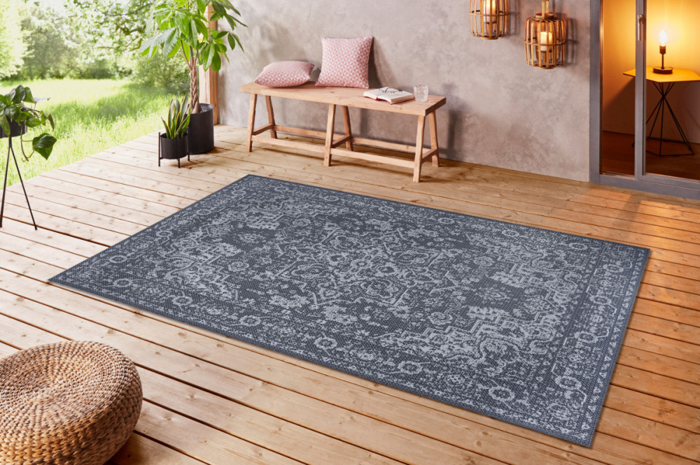 Kusový orientální koberec Flatweave 104809 Grey/Cream – na ven i na doma č.5