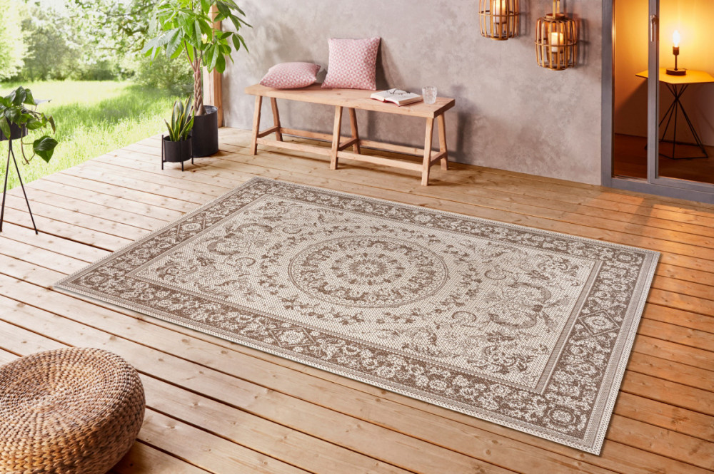 Kusový orientální koberec Flatweave 104811 Cream/Light-brown č.5