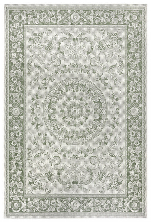 Kusový orientální koberec Flatweave 104813 Cream/Green č.1