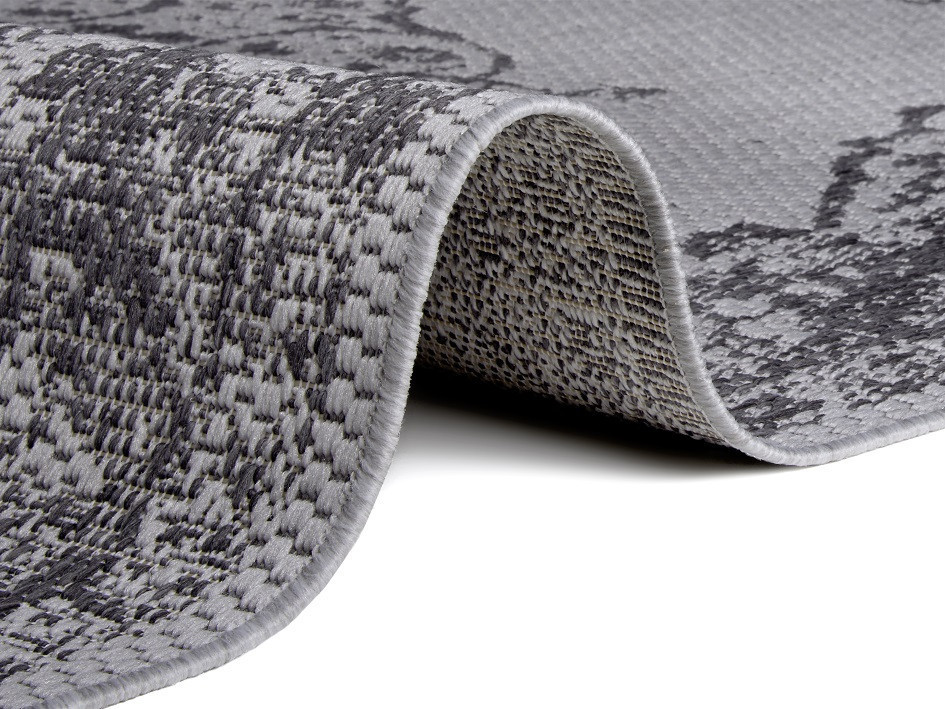 Kusový orientální koberec Flatweave 104818 Silver/grey č.3