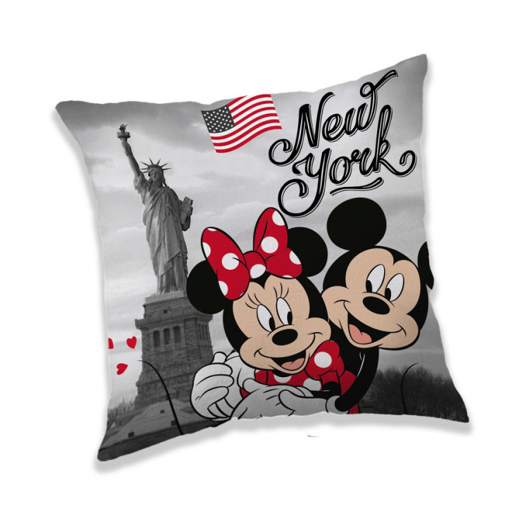 Dětský polštářek MICKEY A MINNIE IN NEW YORK 40x40cm č.1