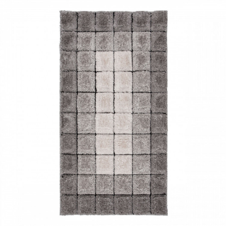 Kusový koberec Velvet-3D Cube Grey č.1