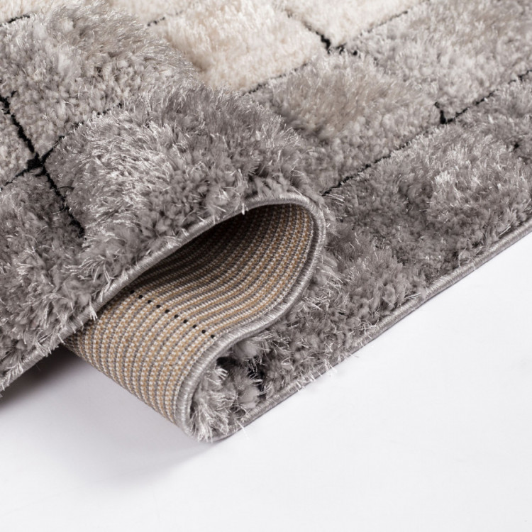 Kusový koberec Velvet-3D Cube Grey č.2