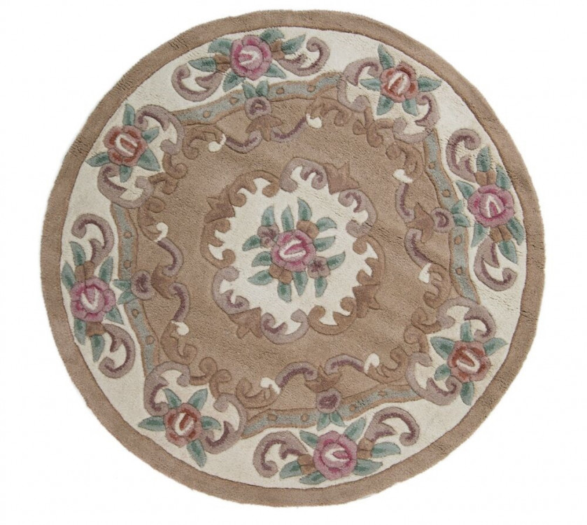 Ručně všívaný kusový koberec Lotus premium Fawn kruh č.1