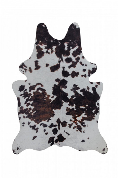 Kusový koberec Faux Animal Cow Print Black/White č.1