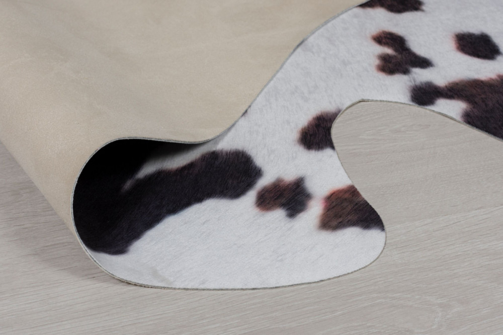 Kusový koberec Faux Animal Cow Print Black/White č.5