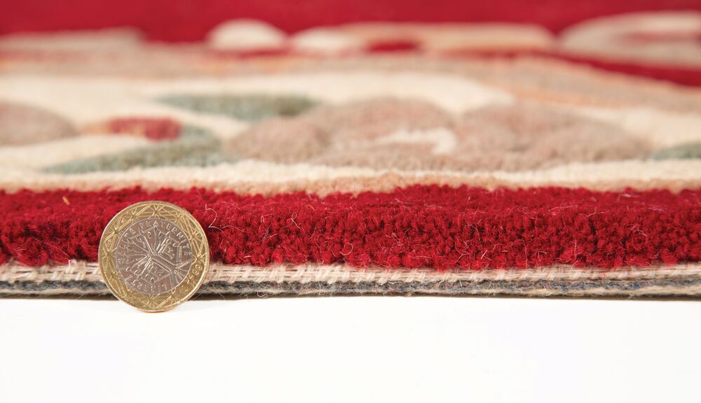 Ručně všívaný kusový koberec Lotus premium Red kruh č.3