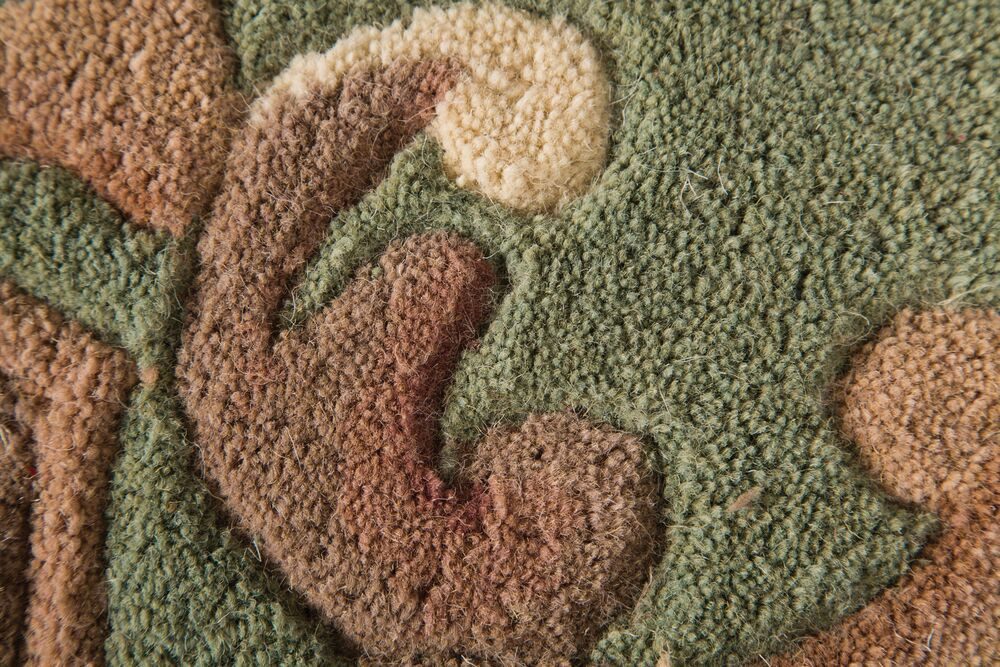 Ručně všívaný kusový koberec Lotus premium Green kruh č.2