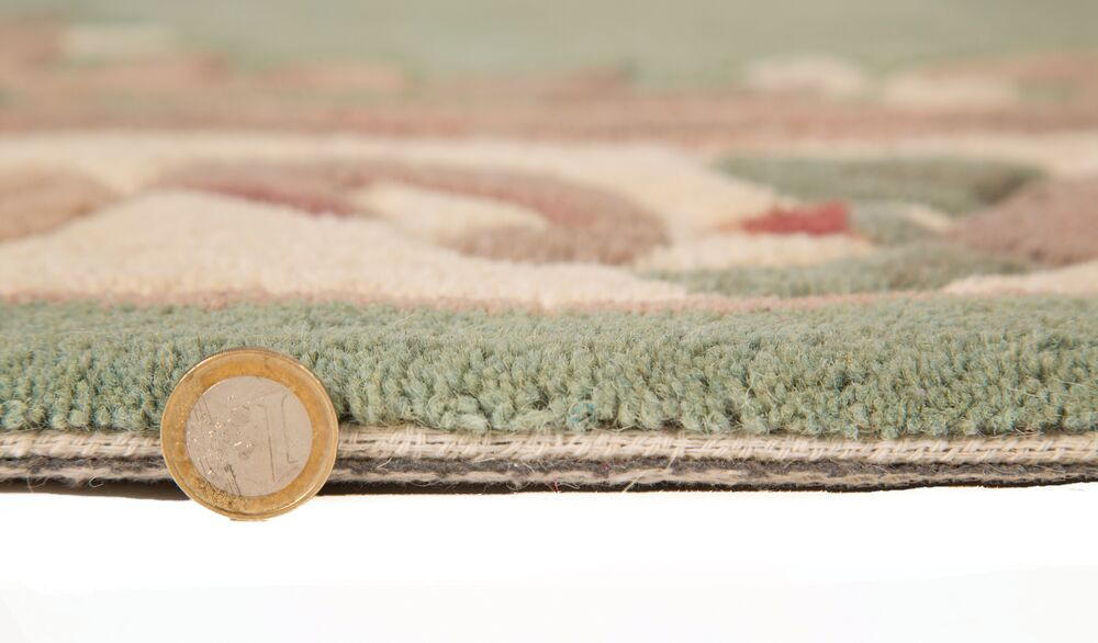 Ručně všívaný kusový koberec Lotus premium Green kruh č.3