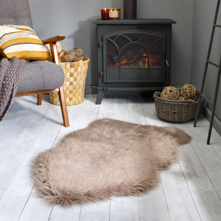 Kusový koberec Faux Fur Sheepskin Mink č.1