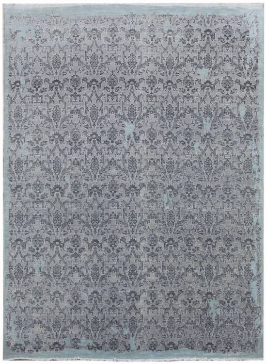 Ručně vázaný kusový koberec Diamond DC-M 5 Light grey/aqua č.1