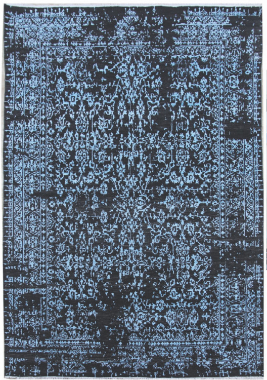 Ručně vázaný kusový koberec Diamond DC-JK 1 Denim blue/aqua č.1