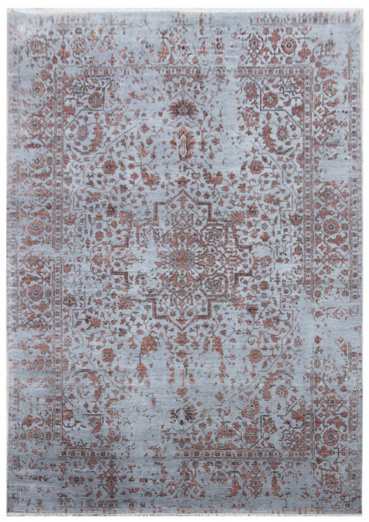 Ručně vázaný kusový koberec Diamond DC-SIRAPI Silver/copper č.1