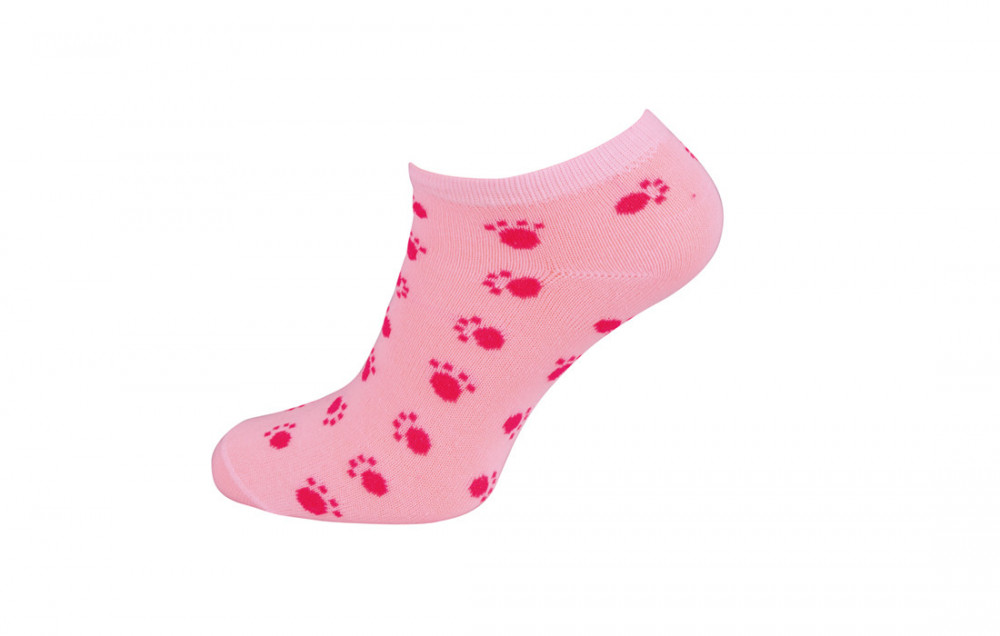 Ponožky dámské kotníkové Ťapky růžové č.1
