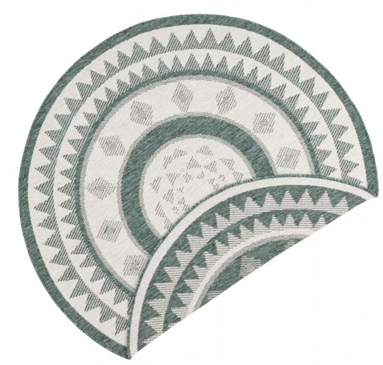 Kusový koberec Twin Supreme 103415 Jamaica green creme kruh – na ven i na doma č.1