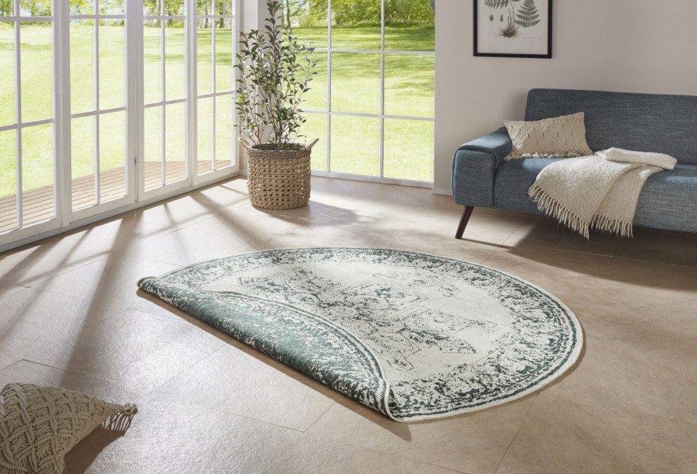 Kusový koberec Twin Supreme 104139 Green/Cream kruh – na ven i na doma č.3