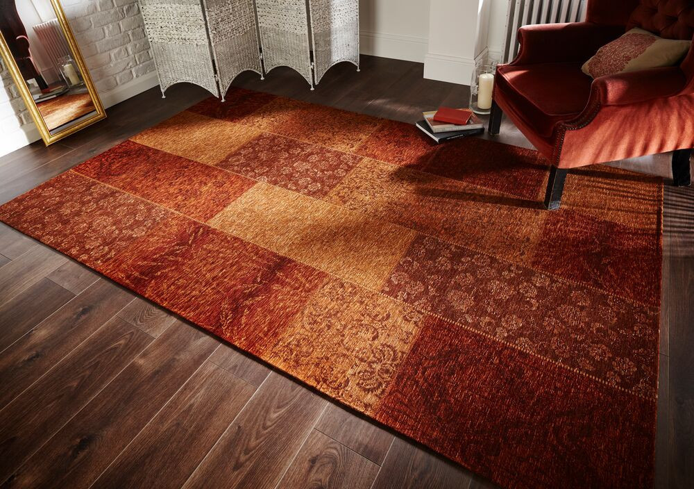 Kusový koberec Manhattan Patchwork Chenille Terracotta č.4