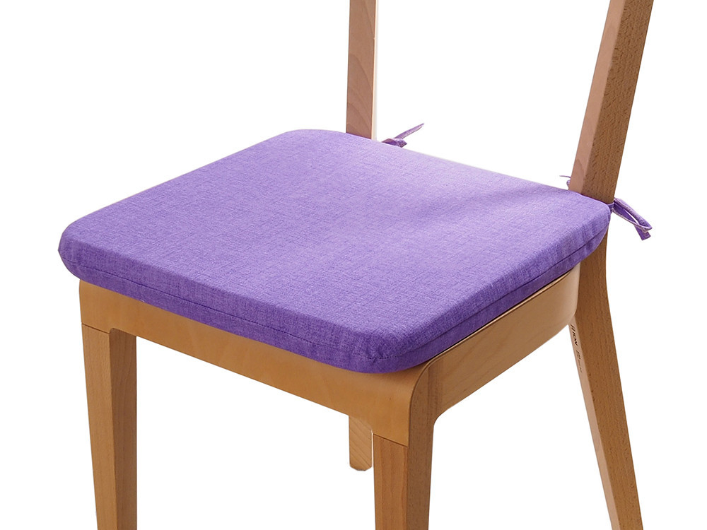 Sedák na židli DEKOTEX  40x40x4 cm fialový č.1