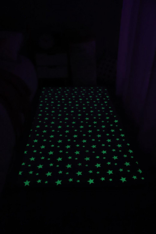 Kobercová předložka GLOW STAR svítící 80 x 150 cm č.2