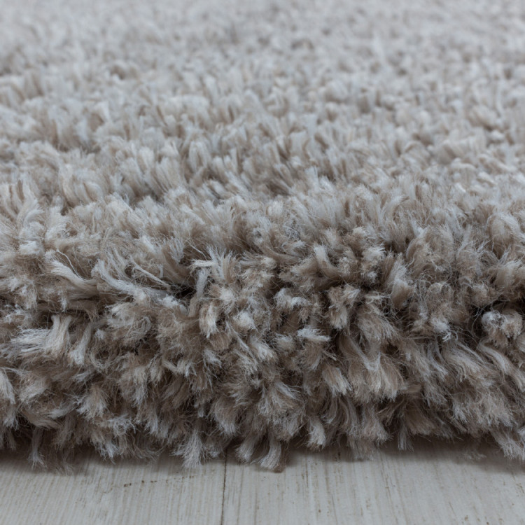 Kusový koberec Fluffy Shaggy 3500 beige kruh č.2
