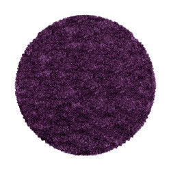 Kusový koberec Fluffy Shaggy 3500 lila kruh č.1