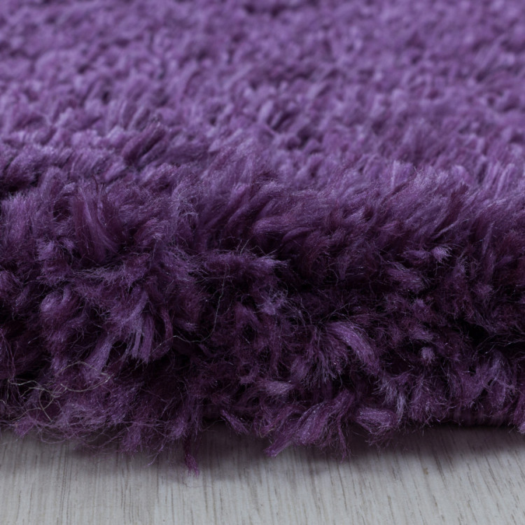 Kusový koberec Fluffy Shaggy 3500 lila kruh č.2