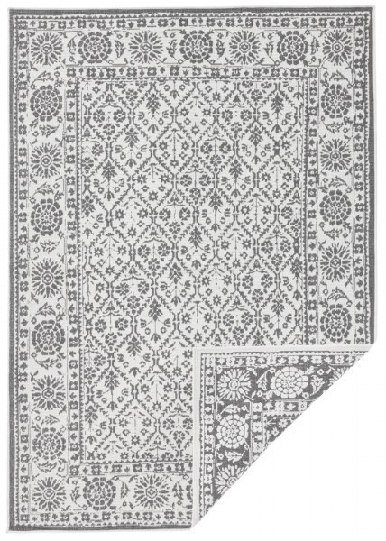 Kusový koberec Twin-Wendeteppiche 103116 grau creme – na ven i na doma č.1