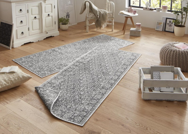 Kusový koberec Twin-Wendeteppiche 103116 grau creme – na ven i na doma č.3