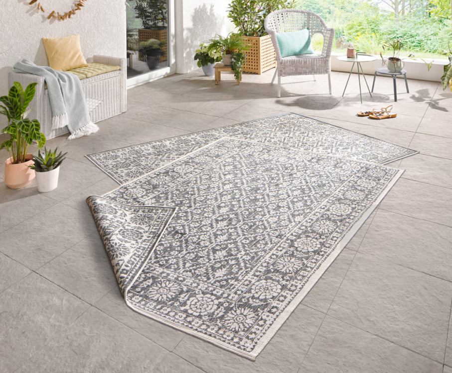 Kusový koberec Twin-Wendeteppiche 103116 grau creme – na ven i na doma č.8