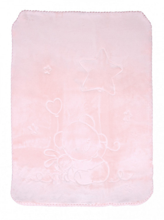 Španělská deka vytlačovaná růžová 80x110 cm č.2