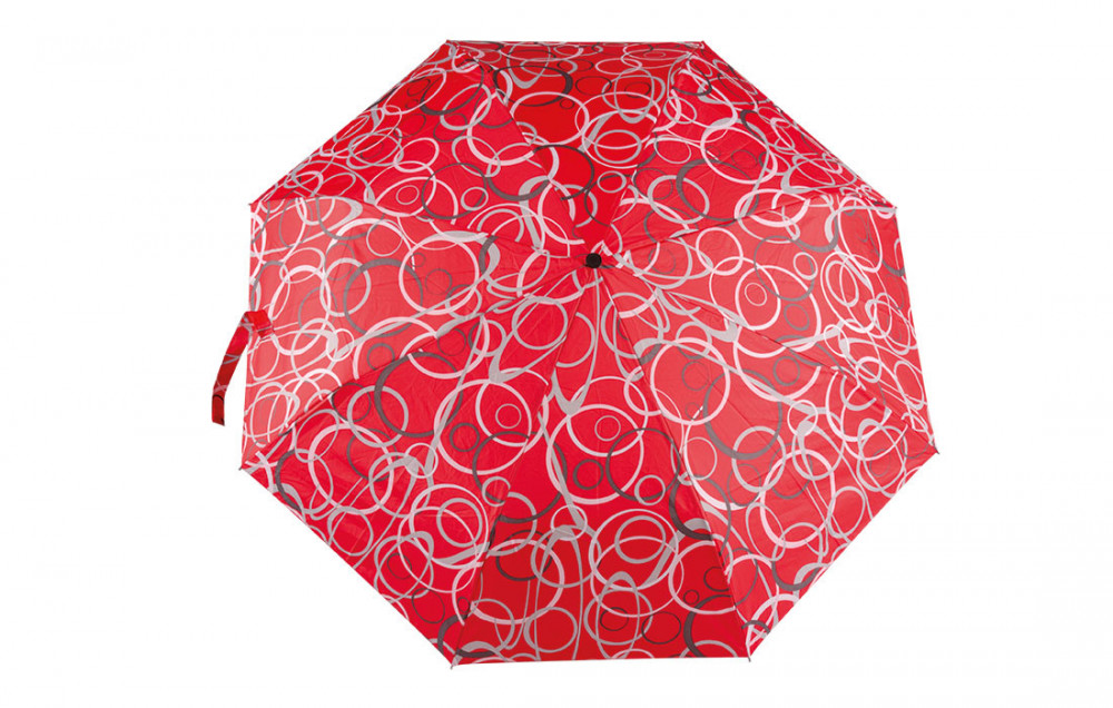 Dámský skládací deštník KRUHY 98 cm červený č.2