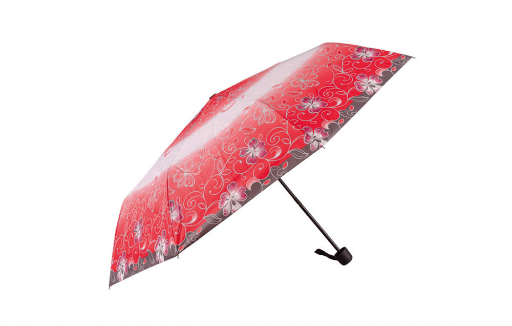 Dámský skládací deštník KVĚTY  98 cm červené č.1